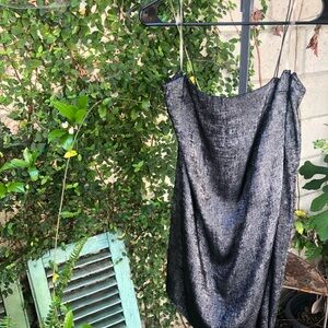 Wild Fable Metallic Charcoal Slip Dress